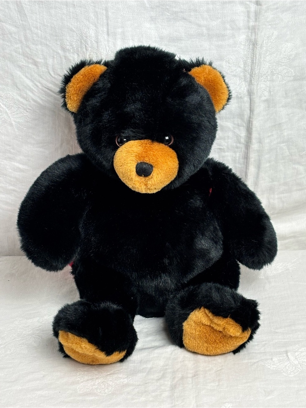 Little Brownie Originals Plush Black and Tan Teddy Bear w/ Ladybug Wings